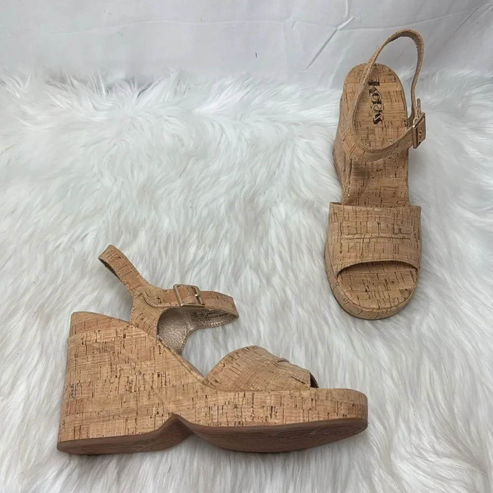 .Korks By‎ Kork Ease NWOT Bardot II Wedge Platform Sandals Sz 11